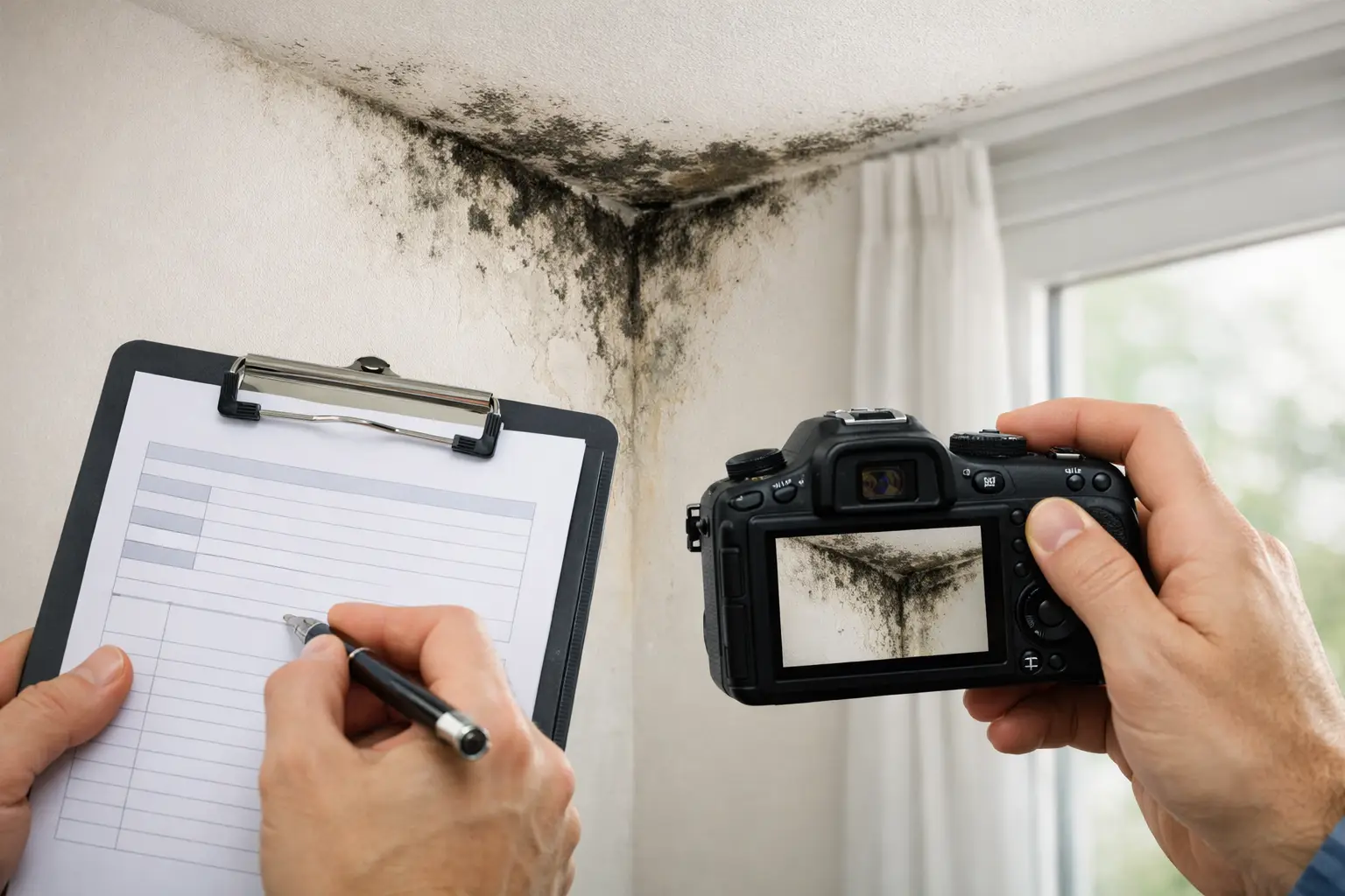 Schimmelbefall richtig dokumentieren in der Wohnung